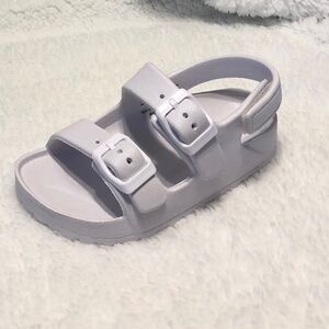 Wonder Nation Toddler Buckle White Sandals Shoes Size 7-8 NWT